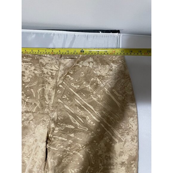 Yansi Fugel Tan Patterned Capri Pants Size 14 - Picture 8 of 10